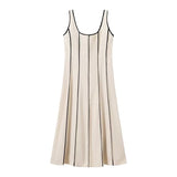 Spring New U-Neck Simple Set Of Slings Hanging Dress HZ1208
