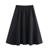 Summer New Women's Short-Sleeved Shirt Wide Fan Flute Dress 2731046 HZ1208