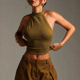 Hottie Sexy V Waist Simple Loose Comfortable Trousers Slimming Casual Small Daily HZ1208