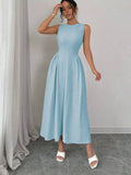 Women's Sleeveless Spring And Summer Thin Temperament Waist Dress HZ1208