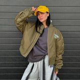 Trendy Street Babes Folding Baseball Suit Bomber Jacket Spring And Autumn Women Embroidered Retro Coat HZ1208