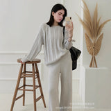 Women's Sweater Set Autumn/Winter New Sweater Cardigan Women's Loose Belt High-Waisted Skirt Fashion Knitwear HZ1208