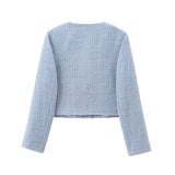 Autumn New Coarse Spinning Round Collar With Small Fragrant Short Coat 1195099 HZ1208