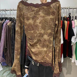 2025 New Halloween Cos Red Collar Hooded T-Shirt Women's Lotus Side Irregular Sleeves Thin Top HZ1208