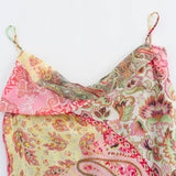 Spring New Patchwork Printing Tie Sling Dress 3293246 HZ1208