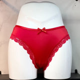 Diamond Chain Hollow Lady T-Shirt Lace Trousers Comfort Ice Silk Cotton Crotch Trousers Sexy Low-Waist Trousers HZ1208