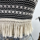 Women's Clothing Thaired Thaid Spliced Striped Sling Vest Short-Sleeved Sleeveless Tector-Booed Blouse 88932 HZ1208