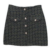 Small Scented Coarse Flowers, The Short Skirt 2025 Autumn And Winter Korean Version Of The Small Man A-Word Bag Hip Lattice Half-Dress 8891 HZ1208