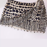 Spring New Beads Double Lint Print Skirt Mini-Skirt 9878124 HZ1208