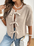 2025 Spring/Summer In Women's Wear With Long-Sleeved Knitted Shirt HZ1208