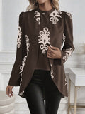 Women's Autumn And Winter Long-Sleeved Shirt New Elegant Top HZ1208