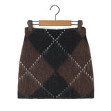 Z2025 New Fashion Temperament Female High-Necked Loose Knitted Sweater Mini-Skirt HZ1208
