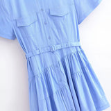 Spring New Series With Belt Shirt Dress 2240371 HZ1208