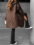 Ins2025 Women's Winter Rope Leisure Quilt Hooded Coat HZ1208