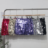 Real Shooting Heavy Industry Glitter Bling Bling Dress Babes Night Shop High-Waisted Ass A Short Skirt 1029 HZ1208