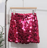 Real Shooting Heavy Industry Glitter Bling Bling Dress Babes Night Shop High-Waisted Ass A Short Skirt 1029 HZ1208