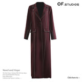 25 New Bump Color Splicing British Wind High Street In The Long Suit Wind Coat Woman 1756 HZ1208