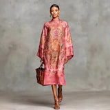 2025 Summer New Temperament Elegant Printed Dress Collar Vest Two-Piece Set Mantle HZ1208