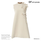 25 New Round-Neck Denim Collevetic Collider Pintap Crash Color Removable Heap Sleeve Dress 1654 HZ1208