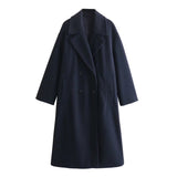 Autumn New Soft Double Buckle Dress Loose Coat 3046269 HZ1208