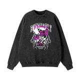 2025 Autumn And Winter New Pure Cotton Water Wash Old Sweater Women In Batik Retro Print Top Lady HZ1208