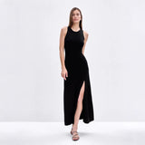 2025 Autumn And Winter Hot Vest Sweater Skirt Elegant Open Fork Tight Skirts Ins HZ1208