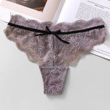 Sexy Three-Dimensional Lace T-Shirt Trousers Legs Around The Waist Delicate Embroidered Cotton Crotch Lady Thong HZ1208