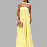 2025 Summer New Temperament Women's Collage Wrapped Breasts Sexy Party Dress HZ1208