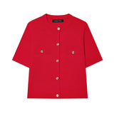 Z Spring 2025 New Women's Short-Sleeved Simple Fashion Knitted Jacket Skirt 1822025 1822025 HZ1208