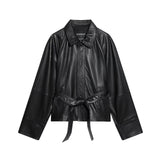 Z2025 New Fashion Temperament Women's Suedo Texture Leather Coat 4341770 HZ1208