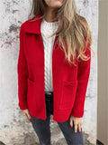 2025 New Single-Sided Autumn And Winter Collar Knit Zipper Casual Coat Woman HZ1208