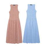 Spring New Sleeveless-Less-Mocked Flute Dress 3067329 HZ1208