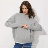 Hot Sales Of Solid Color Round-Neck Sweater Women 2025 Burst Soft Knitted Top HZ1208