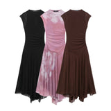 Z2025 Spring And Summer New Women's Fashion Sexy Hottie Net Sleeveless Dress 5039311 HZ1208