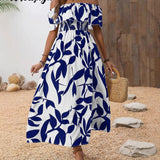 2025 Summer New Sexy Body-Print Shoulder Dress HZ1208