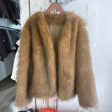 Elegance Design Elegant Autumn And Winter New Imitation Fur Coat HZ1208