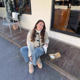 New Women's French-Style Medard Vintage Fur Jacket Coat HZ1208