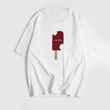 Hot Sales Of Retro Simple Print T-Shirts In The Summer Free-Round Collar Pure Cotton Short Sleeves HZ1208