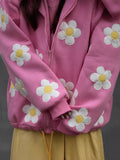 New Zipper Hooded Flower Jacket Coat Woman | Relaxed Comfortable Leisure Trend Of Sports Out Of The Street HZ1208