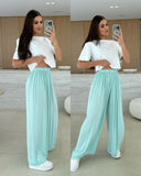 2025 Summer Leisure Wide Legs Burst Loose Casual Fashion Trousers Women HZ1208