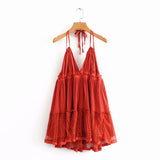 2025 Women's Collar Wrapped Breast-Wearing Dress 3651 HZ1208