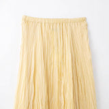 Spring New Wrinkles Effect Solid Color Fan Flute Skirt Skirt 4786099306 HZ1208