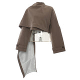 25 New Super Personality Irregular Tailoring Cape Coat Top Female 1777 HZ1208