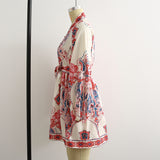 2025 Women's Long-Sleeved Positioning Floral Dress 5506 HZ1208