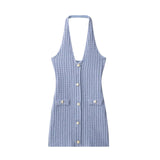 Z New Women's Fashion Stile Bully Hanging Neck Dress 5063340 HZ1208