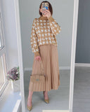 Spring And Autumn 2025 New 100-Fold Organ Half-Dress Hot Soft Half-Dress Ins HZ1208