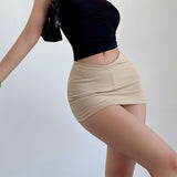 2025 Summer New Thai Hottie Sexy Low V Waist Tight Body Slim Ass Skirt Skirt Mini Short Skirt HZ1208