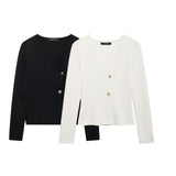 Autumn New Asymmetric Button Decoration Knitted Cardigan Jacket 4192124 HZ1208