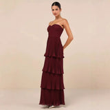 Sexy Women's New Breast-Laminated Folded Evening Dress Dress HZ1208