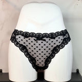 Sexy Rear Ribbon Ribbon Lace Trousers Low-Rise Cotton Crotch Large Elastic Heart-Shaped Lace T-Trousers HZ1208